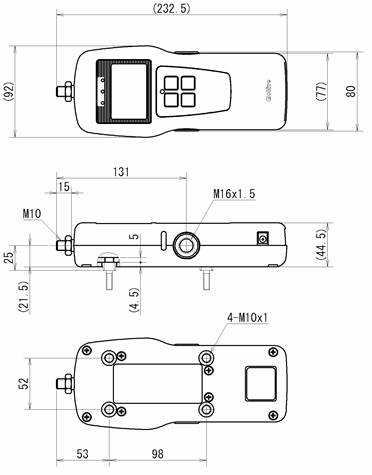 Z2H大荷重电子式推拉力计结构尺寸图