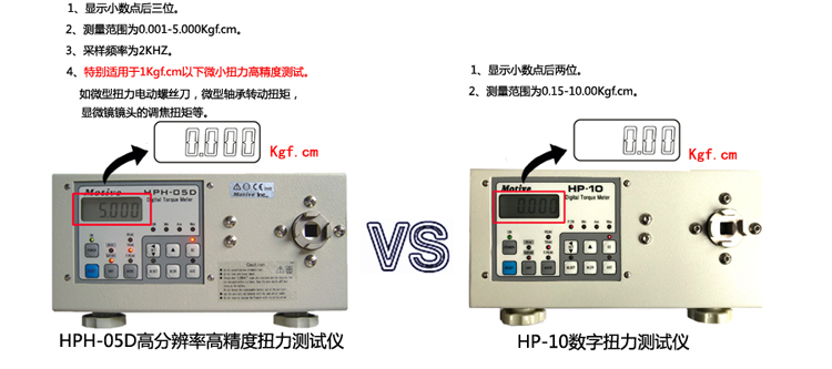 HPH-05D高分辨率高精度扭力测试仪的特点